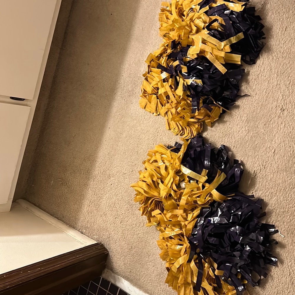 Brand new Pom Poms purple and gold